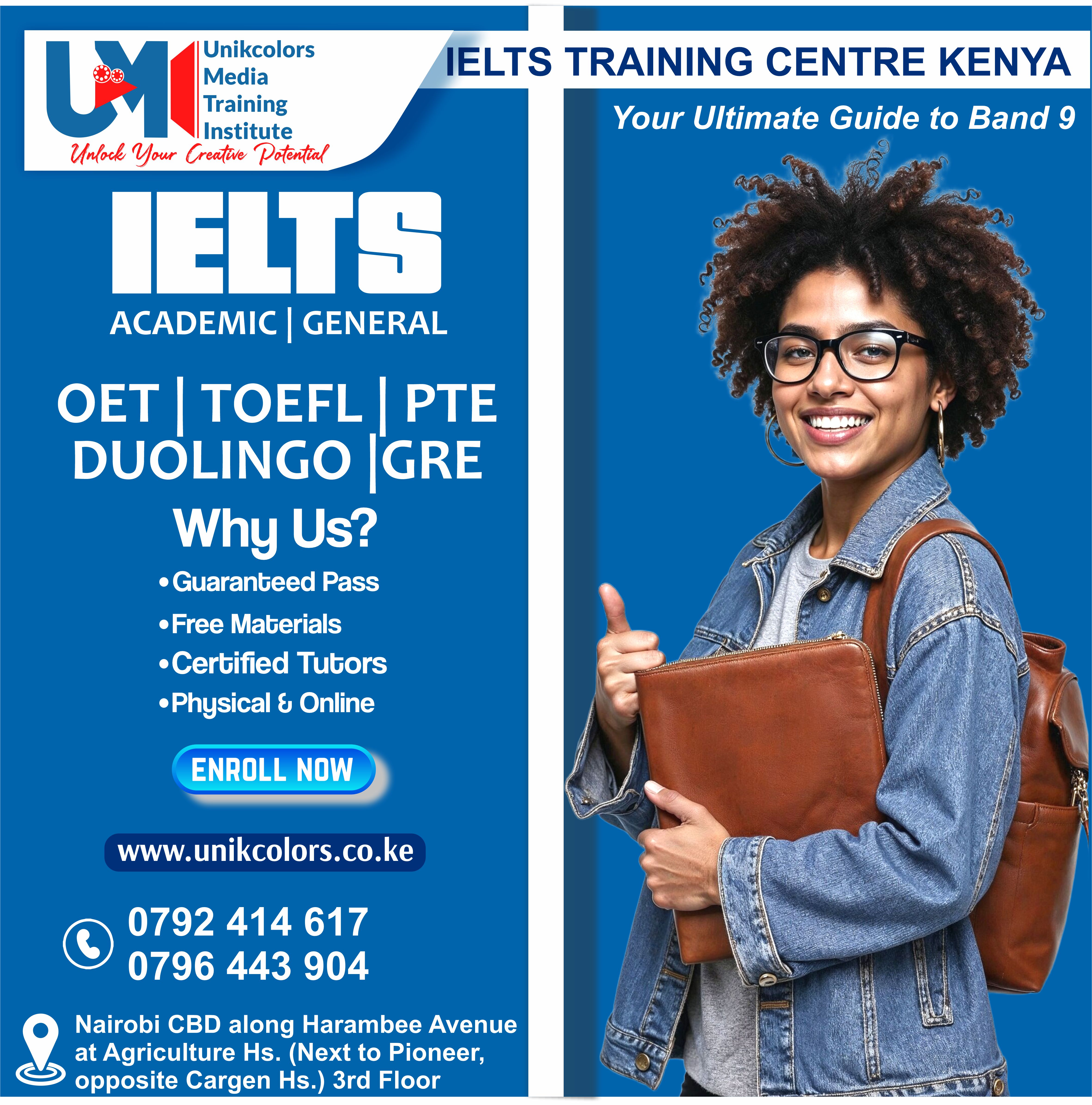IELTS TRAINING CENTRE KENYA - IELTS PREPARATION | OET | TOEFL | PTE | GRE | DUOLINGO